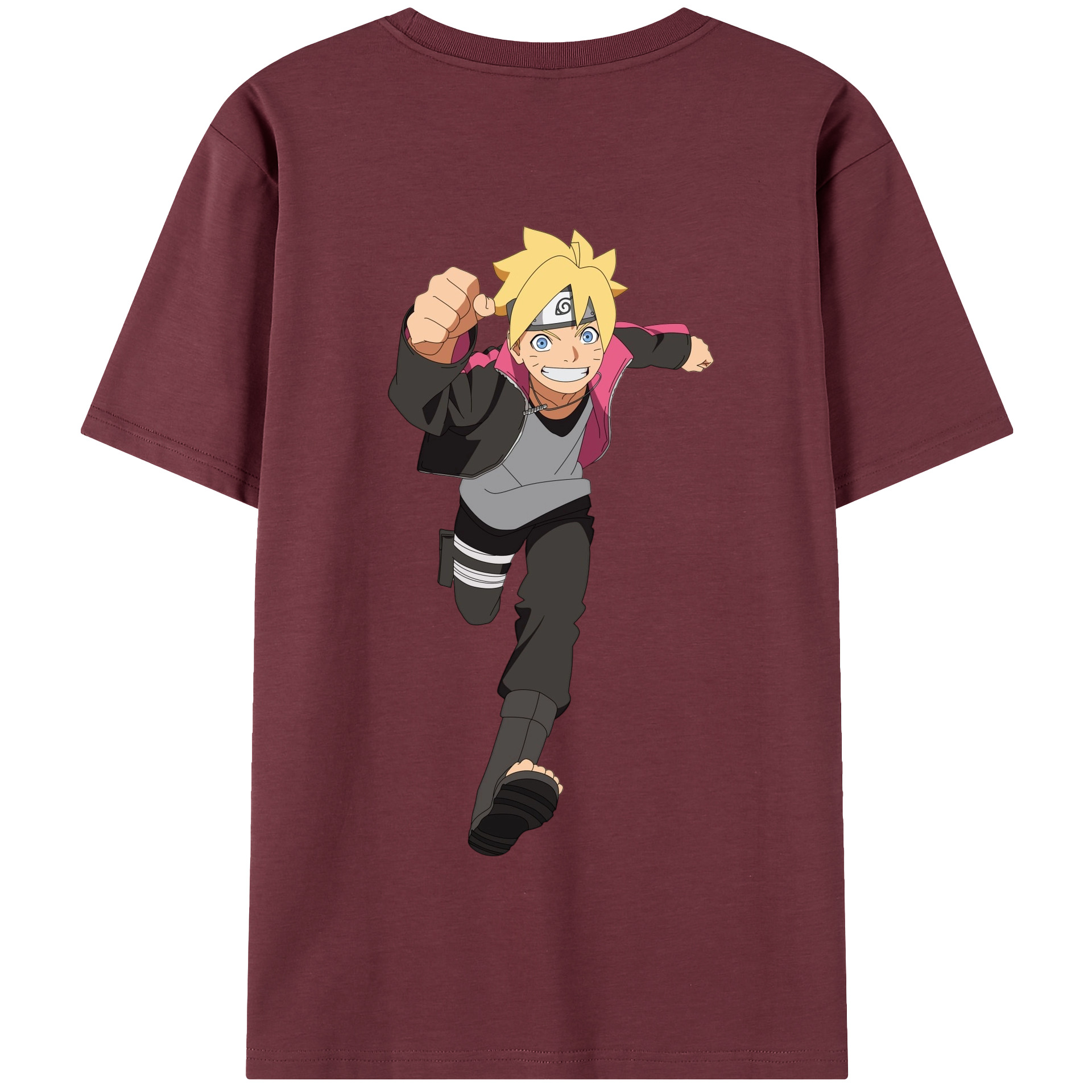 （画像用） NARUTO -ナルト- うずまき ボルト Uzumaki Boruto 綿100％半袖Tシャツ（背面プリント）